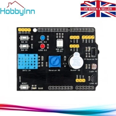 9in1 Sensor Multi-function Expansion Board DHT11 LM35 Arduino IDE UNO R3 Shield - Image 1 of 4