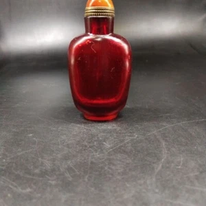 Ancient Chinese Beijing collection, pure hand-painted, glass, snuff bottle - Picture 1 of 8