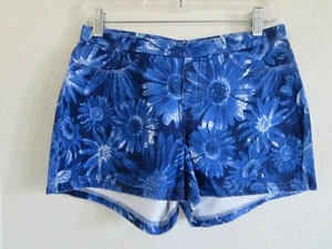HUE FLORA JEANS SHORT #13826 NAVY, MEDIUM, NWOT $30 - Picture 1 of 5