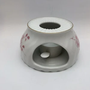 Vintage Stövchen Porzellan Kaiser Romantik Mirabell weiß rosa geblümt - Bild 1 von 11