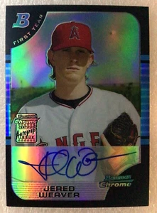 2005 Bowman Chrome Draft Jered Weaver #BDP167 AUTOGRAPH Refractor /500 - Picture 1 of 2