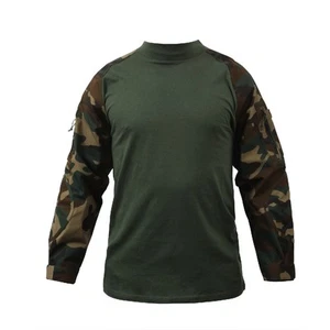 Rothco 90025 Men's Woodland Camo Military Combat Shirt - Picture 1 of 1