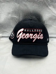Georgia Bulldogs NCAA '47 Corduroy Black Hitch Script Adjustable Snapback Hat - Picture 1 of 5