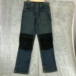 CARHARTT Jeans Mens W32 L34 Multi Pocket Double Knee Work Jeans Blue New - Picture 1 of 9