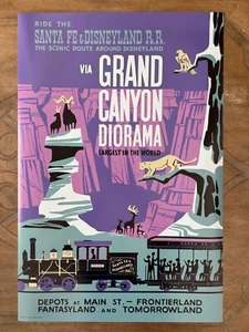 1958 Grand Canyon Diorama Disneyland FULL SIZE attraction poster 36x54 Like Silk - Picture 1 of 5