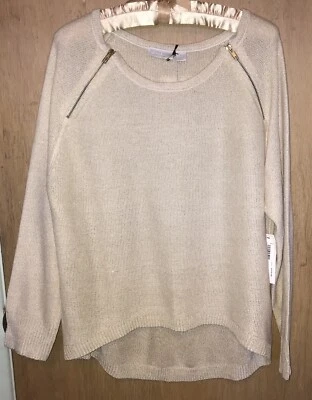 Новый с Ярлыками Bisou Bisou золото металлический плетение молнии деталь свитер Sz большой - Изображение 1 из 4