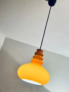 60er 70er  Peill &Putzler  Deckenlampe Pendelleuchte Orange  lamp - Bild 1 von 8