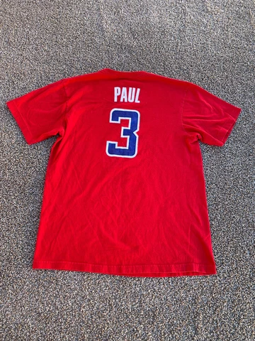 Adidas Chris Paul Los Angeles Clippers Shirt Mens L Red Short Sleeve Casual #3 Cover