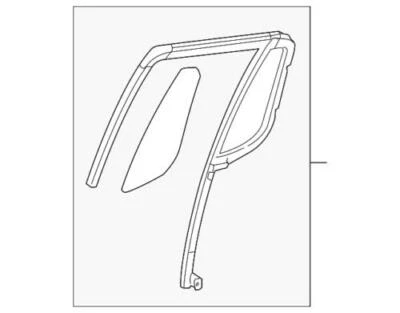 Vidrio de ventilación de ventana Explorer Sport Trac genuino 07-10 lado del conductor 8A2Z-7825767-BA Foto 1 de 2
