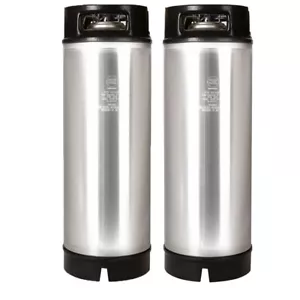 Two Pack New 5 Gallon Ball Lock Kegs for Homebrew Beer Cold Brew Nitro Coffee - Picture 1 of 4