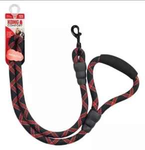 Cuerda de plomo KONG Comfort para perros en negro y rojo - 122 cm de largo - para perros de hasta 27 kg - Imagen 1 de 1