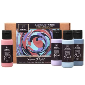 Ensemble de peintures au pochoir acrylique - 4x60ml 2oz - ROCOCO PASTEL - DIY - Picture 1 of 4