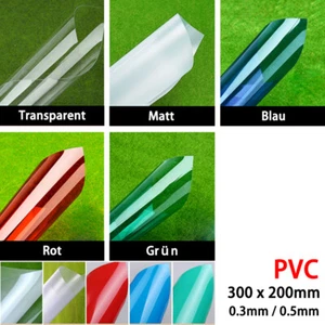 Dicke 0,3mm 0,5mm Flexible PVC Kunststoffplatten Folie Blech 300x200mm 5 Farbe - Bild 1 von 12