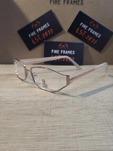 FENDI F 829 688 PINK & SILVER EYEGLASSES FRAMES ITALY 54-18-135 RARE FIND - Picture 1 of 8