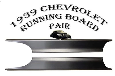 1939 Chevrolet Chevy Car Steel Running Board Set 39 All Models - Made in USA Foto 1 de 2