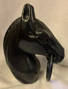 Vintage Cast Iron Horse Head Hitching Post. Fence Topper Heavy Weight - Picture 1 of 10