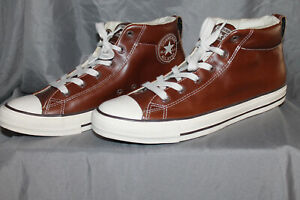 EUC  Converse Chuck Taylor All Star Men's Sz 10 Brown Leather High Top Sneakers