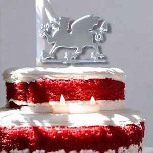 Welsh Dragon Cake & Cupcake Toppers Many Colours & Sizes Plane or Engraved - Picture 1 of 6