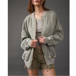Free People | We the Free Robby Bomberjacke Washed Army | Neu ohne Etikett - Call out lesen - Bild 1 von 12