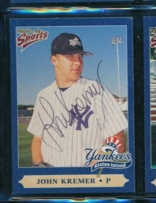 1999 Multi-Ad Sports Staten Island Yankees #15 John Kremer signed autograph - Image 1 of 2