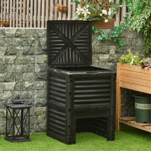 Compost Bin Outdoor Garden Waste Bins Eco Friendly Composting System - Picture 1 of 7