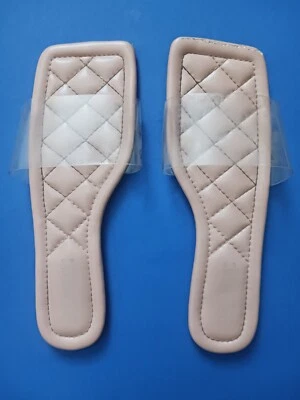 Cape Robbin Ladies Open Toe Flat Transparent Top, Beach Slip-On Sandals Size 8. - Image 1 of 3