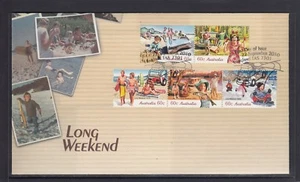AUSTRALIA - 2010 LONG WEEKEND set 5 x 60c on FDC - Short Vacations - Imagen 1 de 1