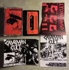 Caveman Cult Rituals of Savagery Demo Cassette + Release Party Flyer Black Metal - Picture 1 of 12