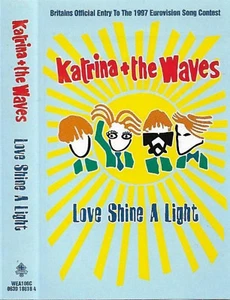KATRINA & THE WAVES LOVE SHINE A LIGHT CASSETTE SINGLE Eurovision Pop Rock Synth - Picture 1 of 6