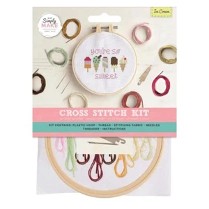 Your So Sweet Embroidery Hand Cross Stitch kit, Ring Approx 12.5cm, Crafting - Picture 1 of 1