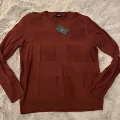 Pullover tejido ligero Armani Jeans escote redondo granate talla XXL SLIM FIT Foto 1 de 4