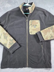 Roark Jacke Herren Large Landfall Fleece Camouflage schwarz durchgehender Reißverschluss Outdoor Wandern Camp - Bild 1 von 10
