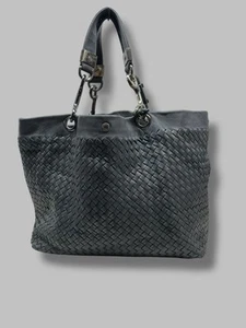 Jimmy Choo Woven Leather Gray Large Shoulder Bag - Picture 1 of 20