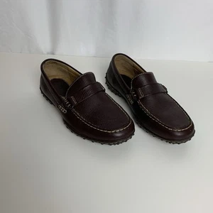Born Brown Leather Loafers Driving Slip On Shoes Women's Sz 7.5 Pre Owned - Picture 1 of 11