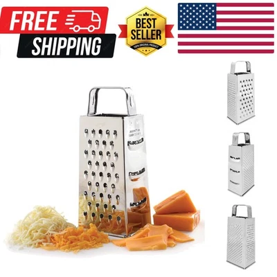 Rallador ligero de acero inoxidable de cuatro lados - Tu compañero de cocina esencial Foto 1 de 4