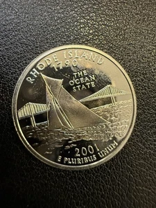 2001-S Cameo PROOF 90% SILVER "Rhode Island" Washington Quarter! - R38 - Picture 1 of 2