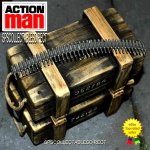 Action Man Vintage Palitoy M60 Munitionsgürtelstreifen um 1975-79 KOSTENLOSER VERSAND UK - Bild 1 von 16