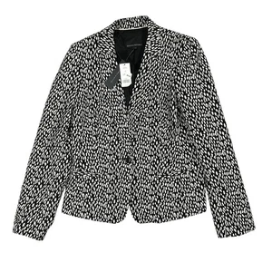Banana Republic Blazer Damen 12 schwarz weiß ein Knopf Zebra neu mit Etikett neu mit Etikett - Bild 1 von 9