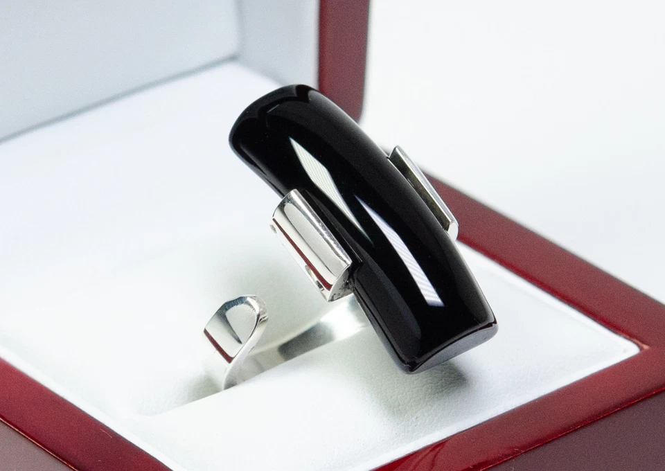 925 Argento - Anello Vintage Designer - ONICE - Immagine 1 di 4