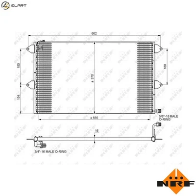 CONDENSER AIR CONDITIONING 35034 FOR VW PANEL/II/Box/Body/MPV VAN/CADDY DERBY - Image 1 of 4