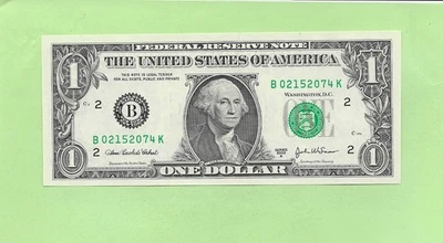 2003A ..UNCIRC $1  B 0215 2074 K  .... 2003A  $1  B-K    NICE NOTE        FRN - Image 1 of 2