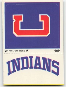 1982 Fleer Stickers Cleveland Indians Monogram ODDBALL! - Picture 1 of 2