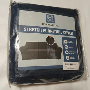 Stretch Möbel Bezug Sofa mit Gummibändern Marineblau Neu im Paket - Bild 1 von 3