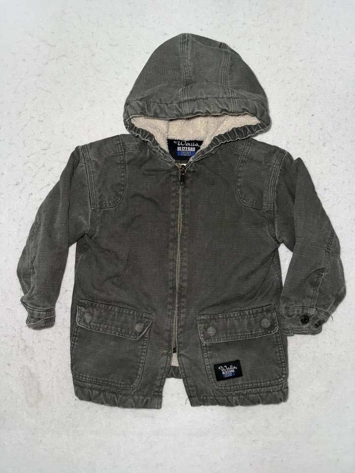 Walls Blizzard Pruf Sherpa Lined Jacket Youth XS Workwear Green - Image 1 of 4