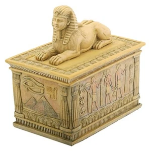 Alte Ägyptische Sphinx mit Hieroglyphen Schmuck Schmuckschatulle - Bild 1 von 3