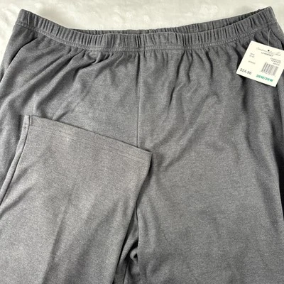 NWT Bobbie Brooks Woman Pull On Stretch Pants Sz 26W/28W Charcoal Gray Pockets - Image 1 of 4