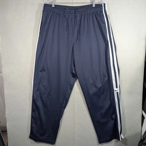 Vintage Nike Track Pants Mens XL Blue Navy White Striped Athletic Wide Leg Y2K - Picture 1 of 11