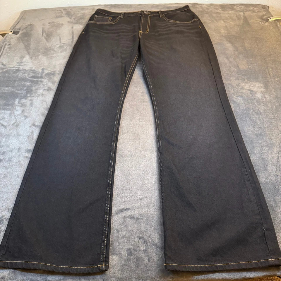 BDG Urban Outfitters 90s Bootcut Jeans Black Dark Wash Stretch Mens 32x33" - Image 1 of 4