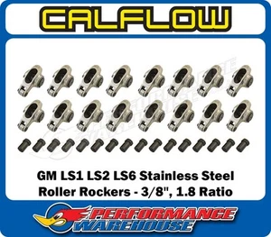 GM LS1 LS2 LS6 Stainless Steel Roller Rocker Arm Set 3/8", 1.8 Ratio - Picture 1 of 6