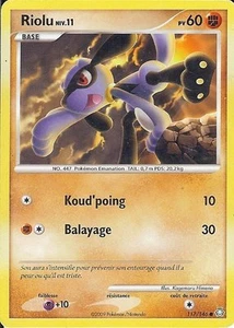 Carte POKEMON " RIOLU " Niv 11 Eveil des Legendes 60PV 117/146 VF - Imagen 1 de 1